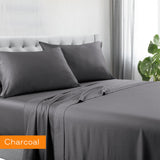 1200TC Hotel Quality Soft Cotton Rich Sheet Sets Pillowcases Silky Touch All Size Charcoal
