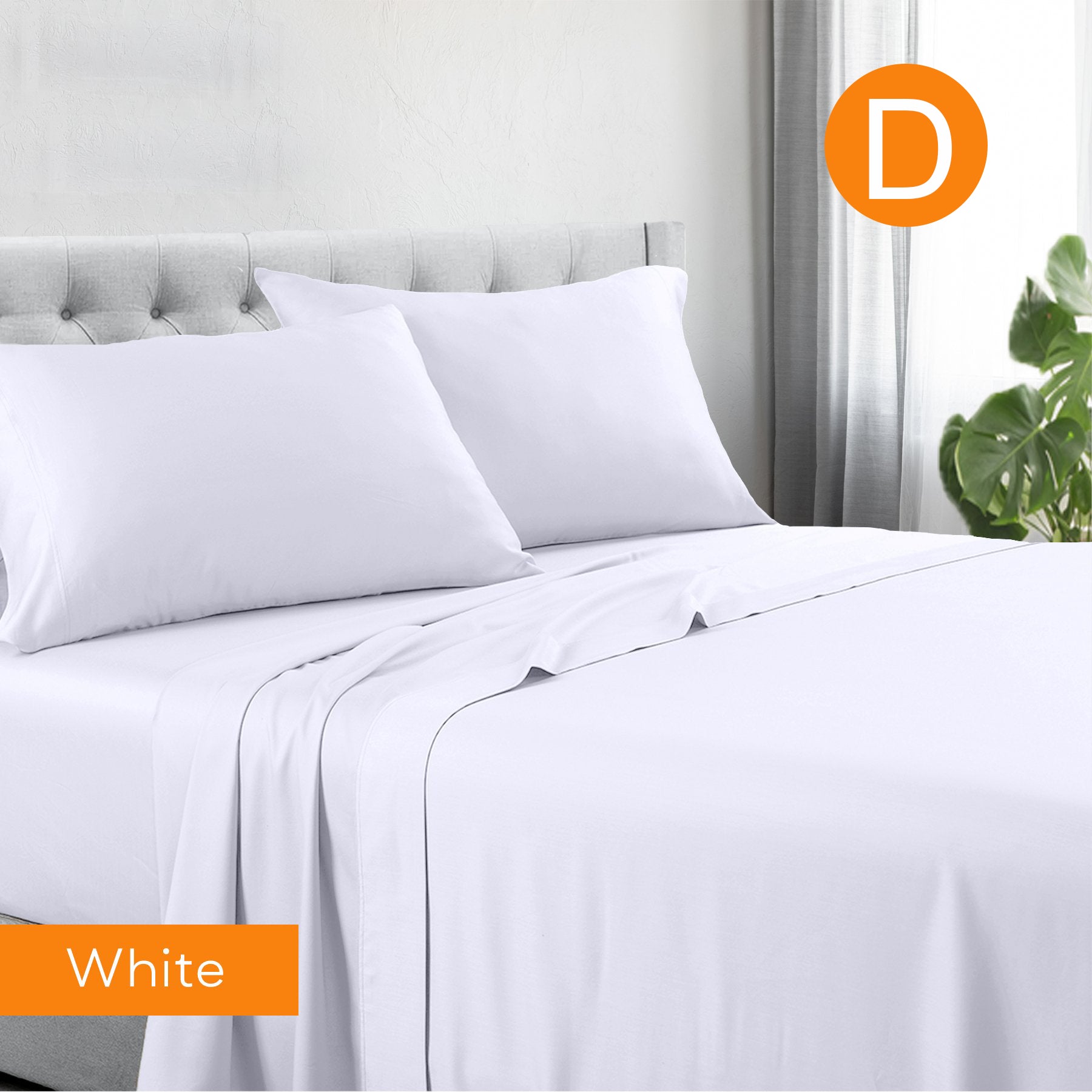 1200TC Hotel Quality Soft Cotton Rich Sheet Sets Pillowcases Silky Touch All Size White