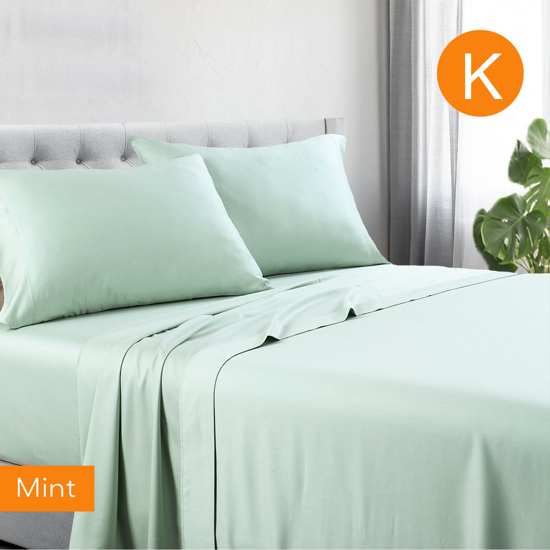 1200TC Hotel Quality Soft Cotton Rich Sheet Sets Pillowcases Silky Touch All Size Mint