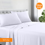 1200TC Hotel Quality Soft Cotton Rich Sheet Sets Pillowcases Silky Touch All Size White