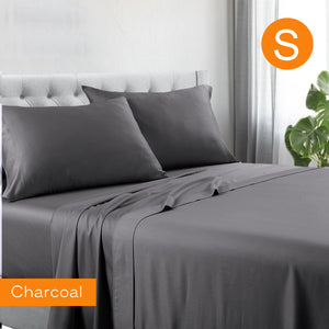 1200TC Hotel Quality Soft Cotton Rich Sheet Sets Pillowcases Silky Touch All Size Charcoal