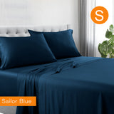 1200TC Hotel Quality Soft Cotton Rich Sheet Sets Pillowcases Silky Touch All Size Sailor Blue