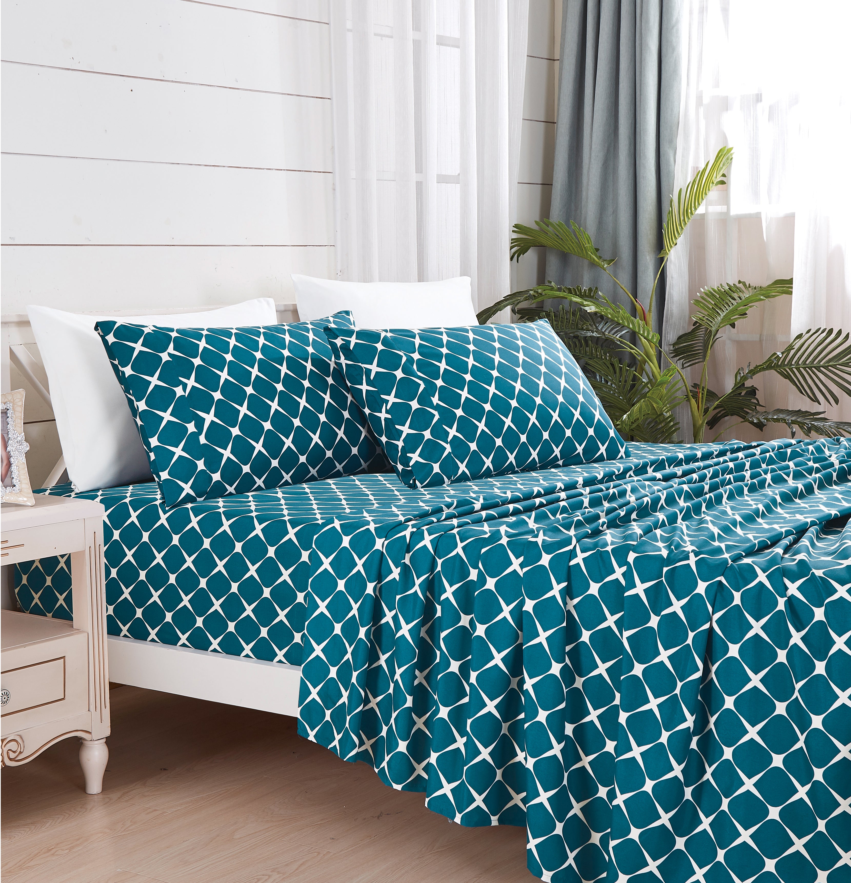 Luxury 1500 Count 4 pc Printed Sheet Sets