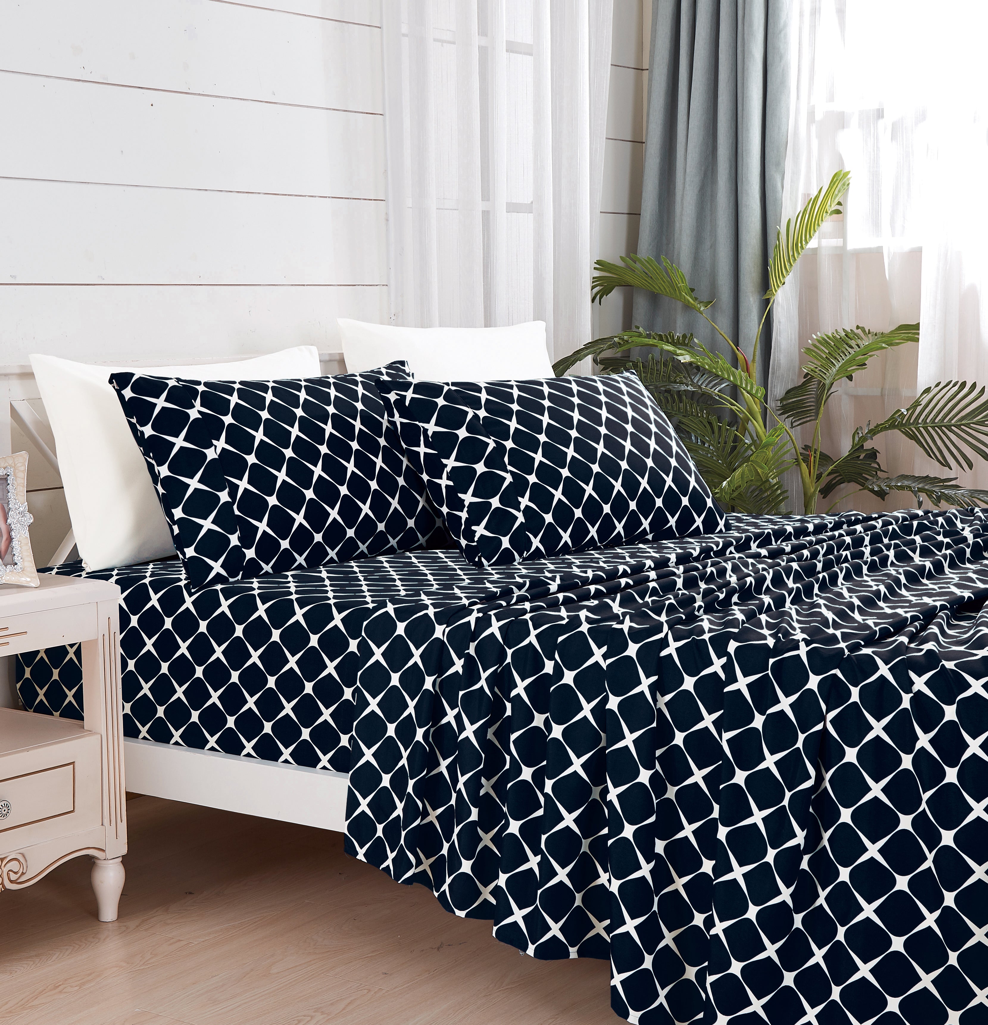 Luxury 1500 Count 4 pc Printed Sheet Sets