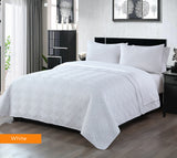 Home Fashion 3 PCS Soft Premium Bed Embossed Comforter Set /Coverlet Queen King