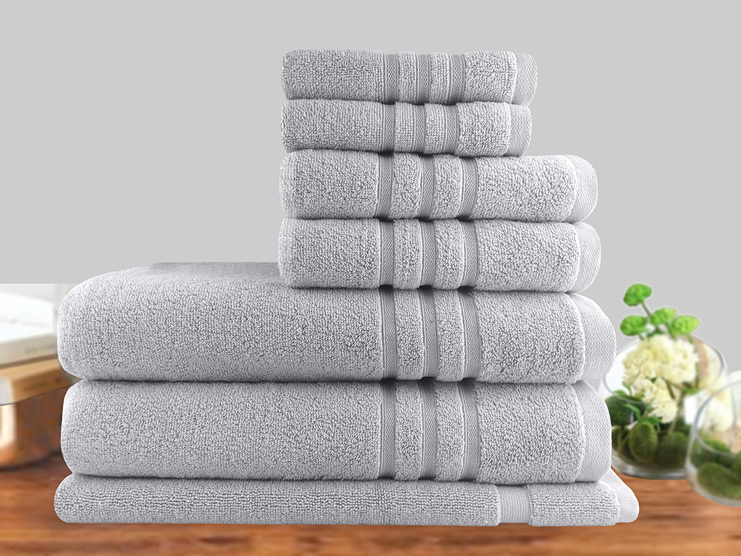 Amor Classic Dobby Stripe Super Soft Premium Cotton Towel Set 650GSM