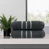 Amor Classic Bath Towel 2 PCS Dobby Stripe Super Soft Premium Cotton