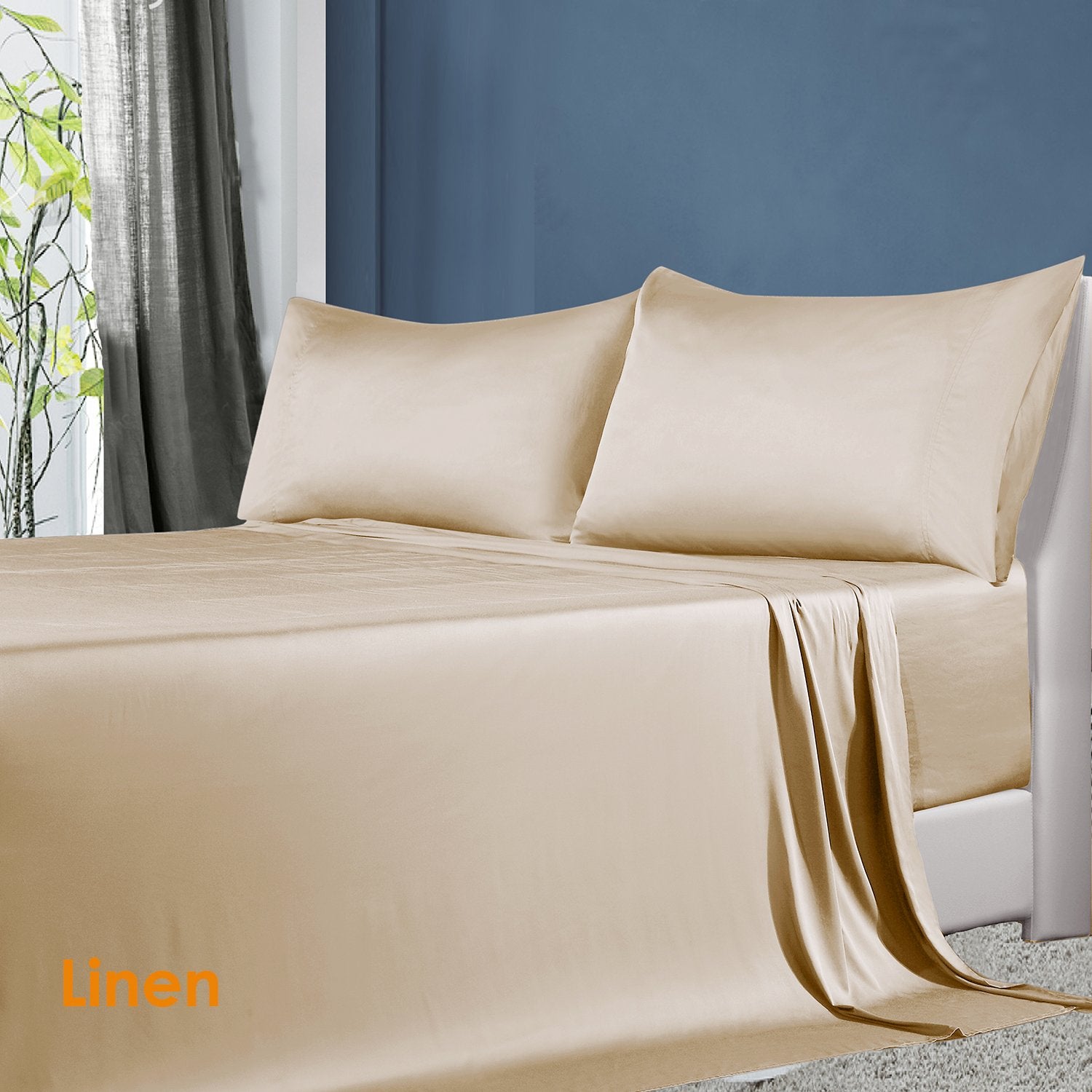 Softouch 100% Natural Premium Bamboo Sheet Sets Pillowcases Flat Fitted Sheet All Size Linen