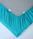 400 Thread Count Bamboo Cotton 1 Fitted Sheet with 2 Pillowcases Teal