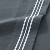 Soft Microfibre Embroidered Stripe Sheet Set