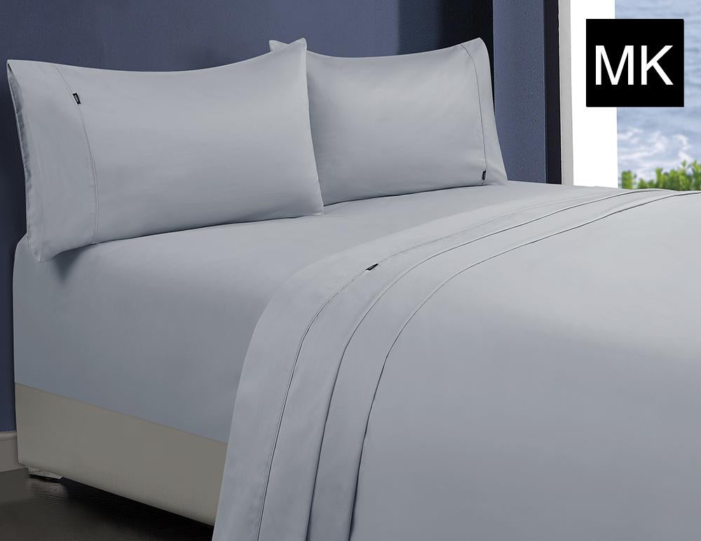 Amor 1000TC Premium 100% Egyptian Cotton 1 Fitted Sheet 2 Pillowcases Sets Silver