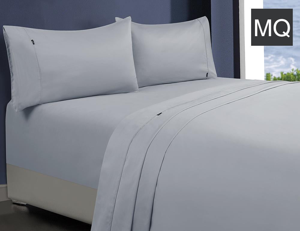 Amor 1000TC Premium 100% Egyptian Cotton 1 Fitted Sheet 2 Pillowcases Sets Silver