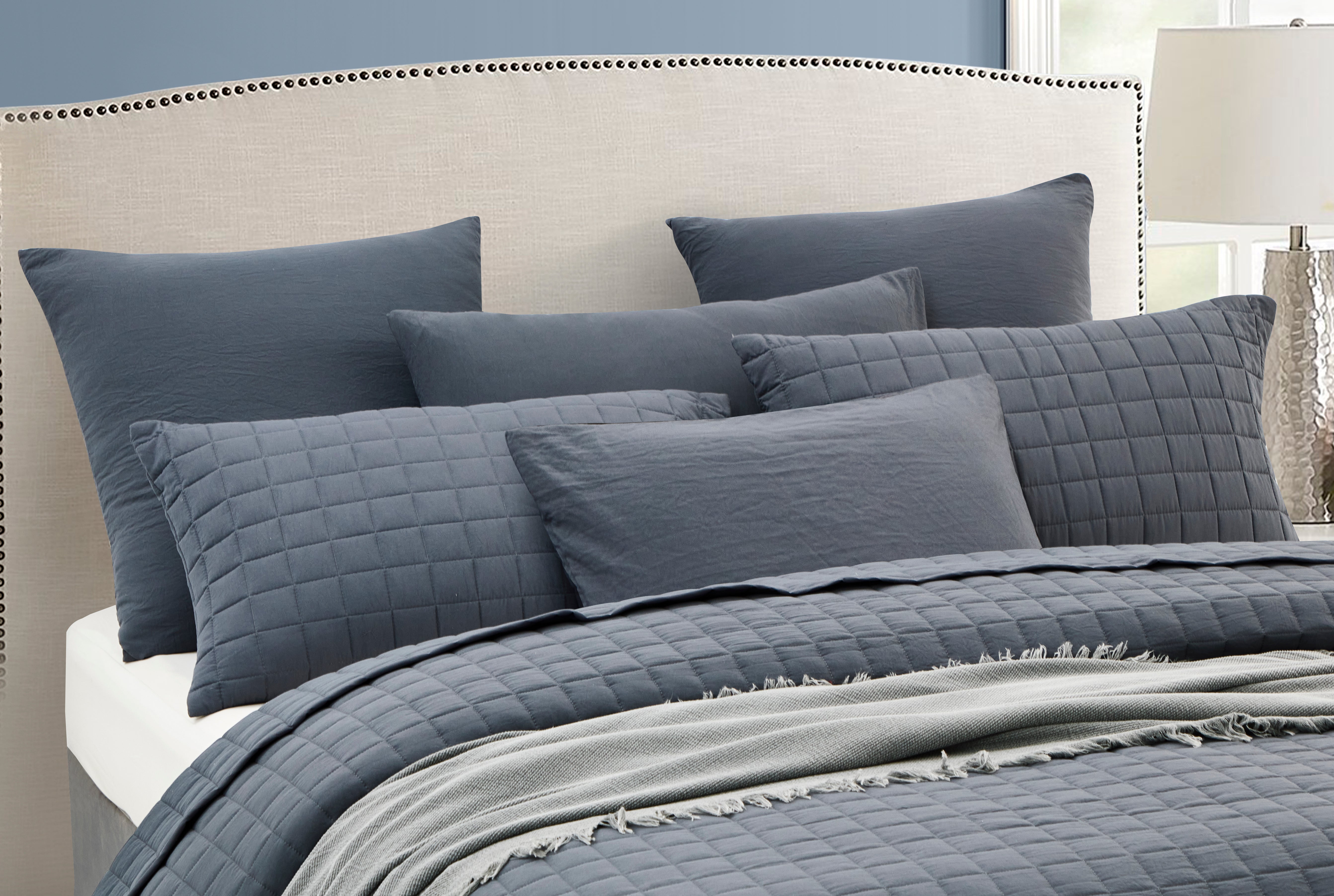 7 Piece Vintage Stone Wash Comforter/Bedspread/Coverlet Set