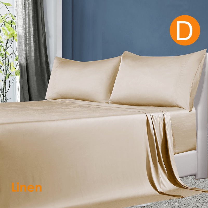 Softouch 100% Natural Premium Bamboo Sheet Sets Pillowcases Flat Fitted Sheet All Size Linen