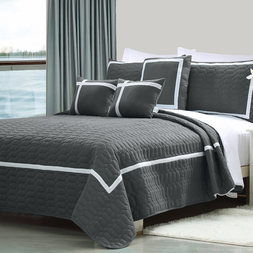 10 Piece Two-Tone Embossed Comforter with Sheet Set test