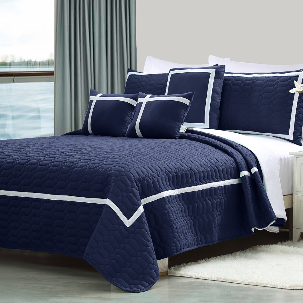 10 Piece Two-Tone Embossed Comforter with Sheet Set test
