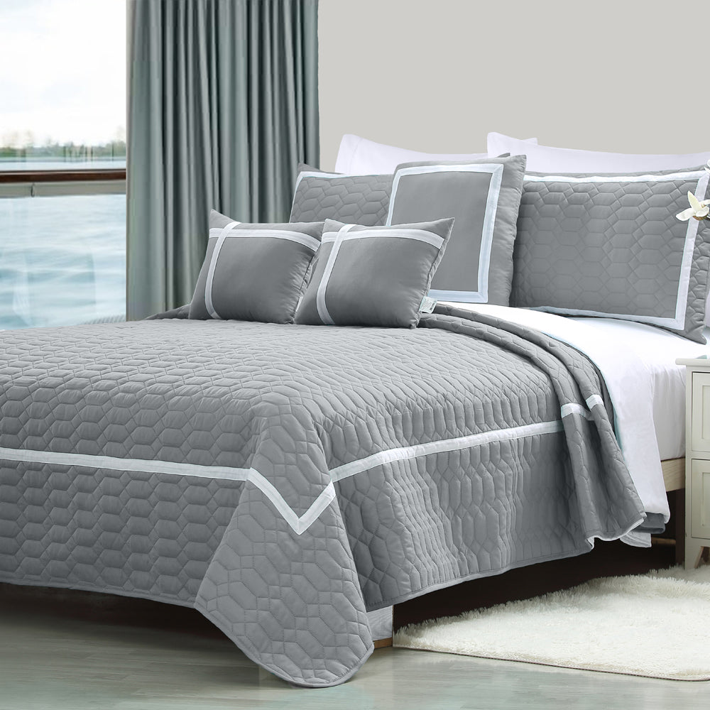 10 Piece Two-Tone Embossed Comforter with Sheet Set test