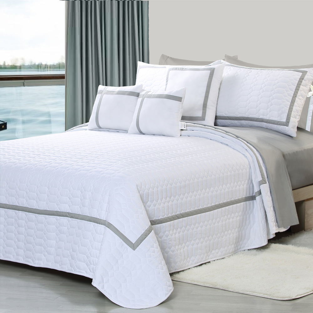 10 Piece Two-Tone Embossed Comforter with Sheet Set test