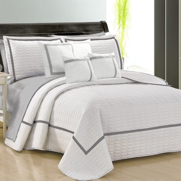 Two-Tone Embossed Comforter Set (6 or 10-Piece)