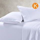 Amor 100% Premium Cotton Flannelette 1 Fitted Sheet and Pillowcases Set White