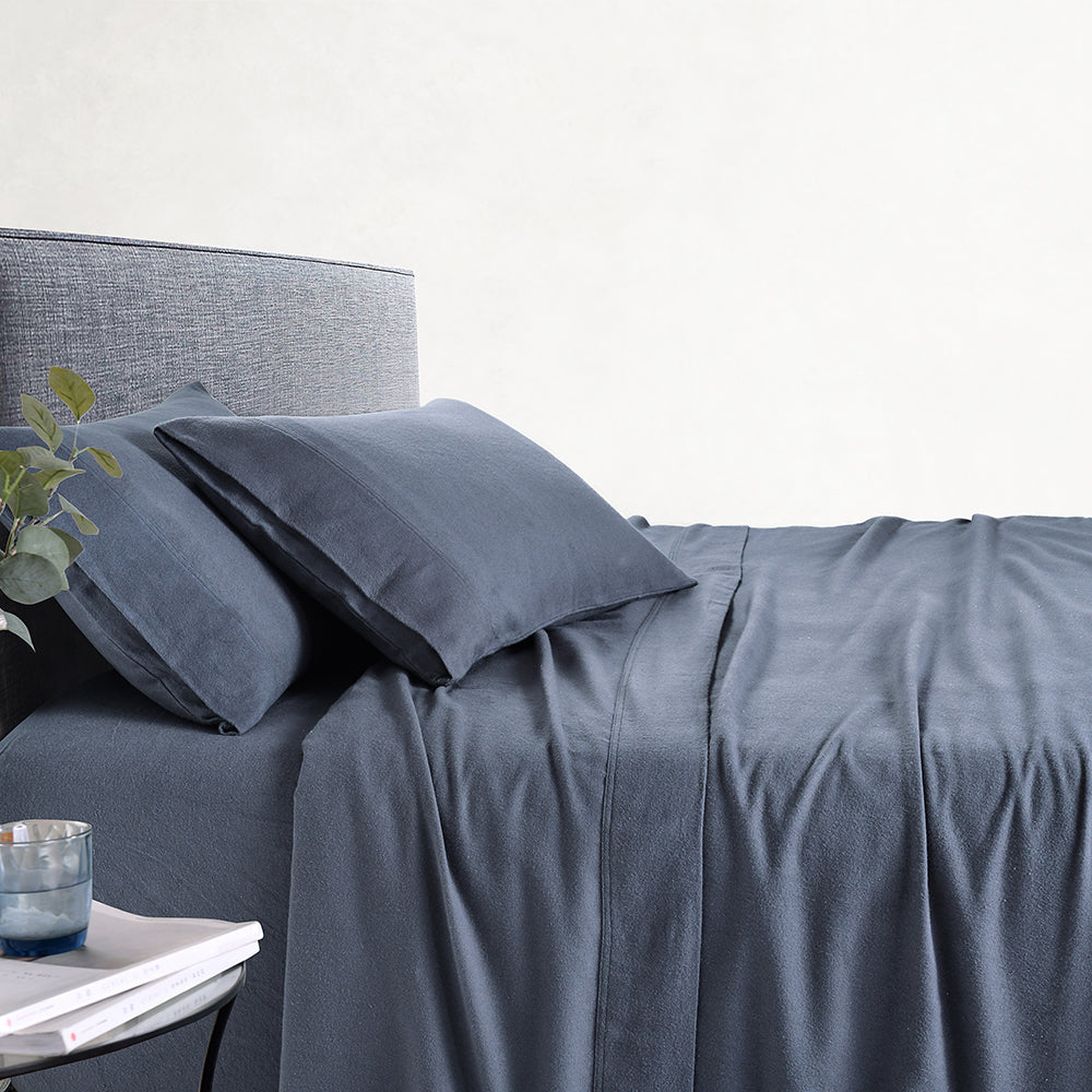 Amor 100% Cotton Thermal Soft Flannelette Sheet Set 170GSM