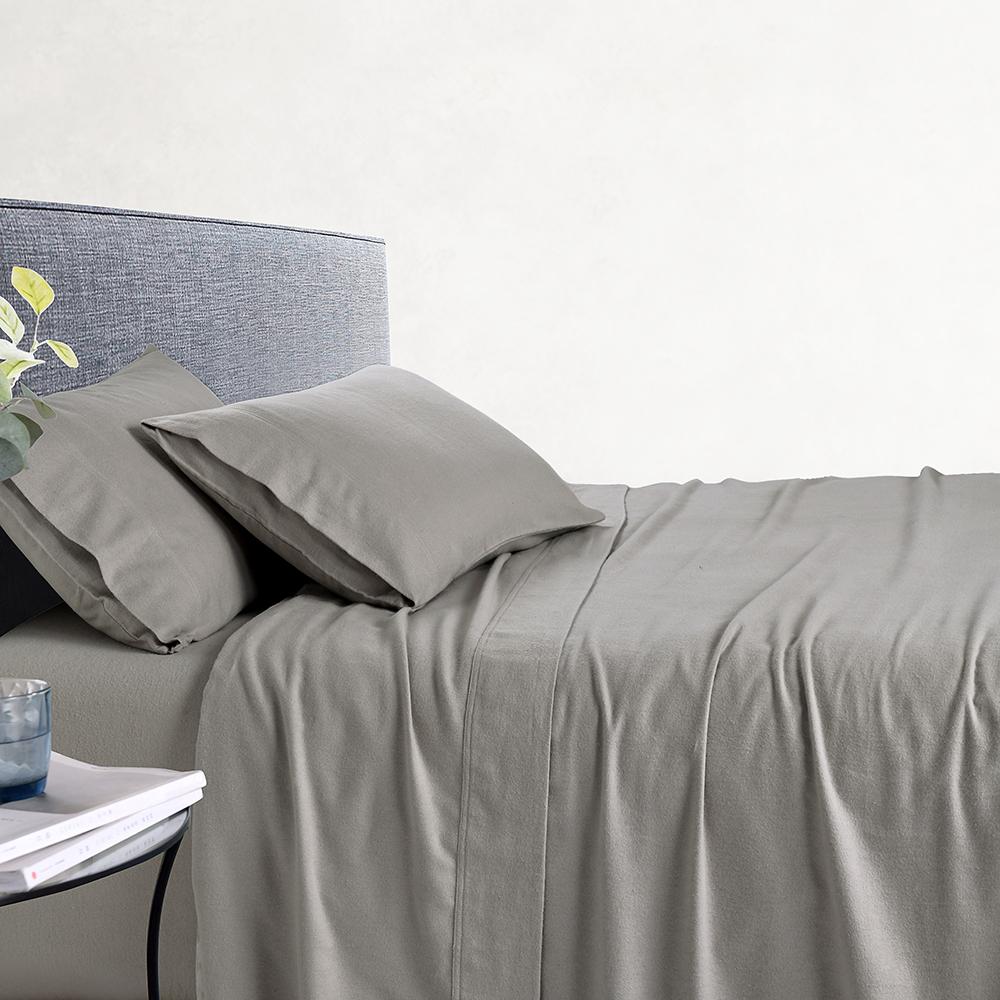 Amor 100% Cotton Thermal Soft Flannelette Sheet Set 170GSM Sand
