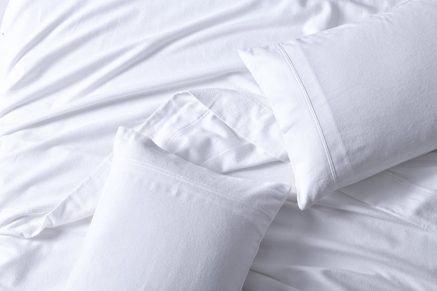 Amor 100% Cotton Thermal Soft Flannelette Sheet Set 170GSM White