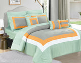 Home Fashion 10 Piece Soft Bed Comforter and Sheet Sets Bedspread Cushions Pillowcase Set