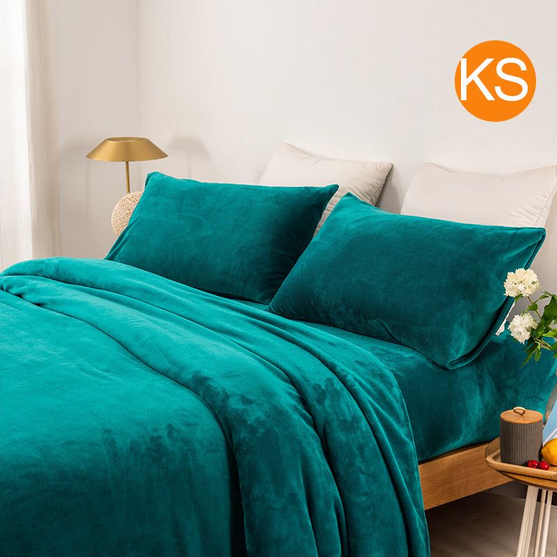 Softouch Thermal 240GSM Super Warm Soft Microplush Sheet Sets Teal