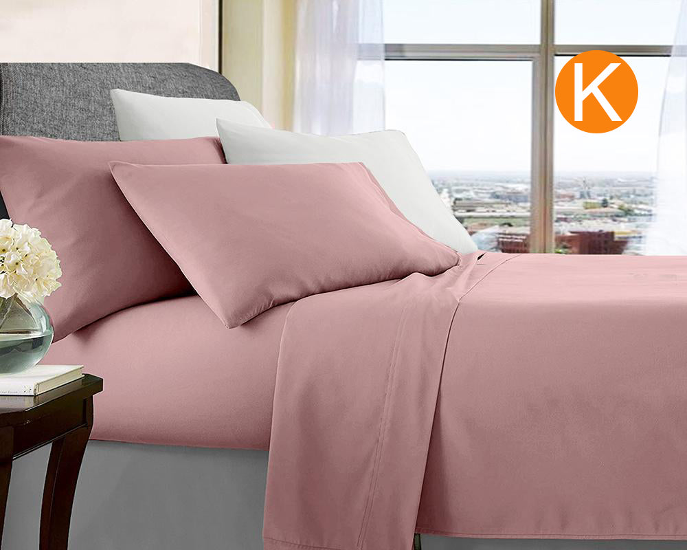 Belisma Ultra Soft Microfibre Sheet Sets Wrinkle Free All Size Rose Gold