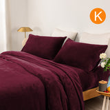 Softouch Thermal 240GSM Super Warm Soft Microplush Sheet Sets Aubergine