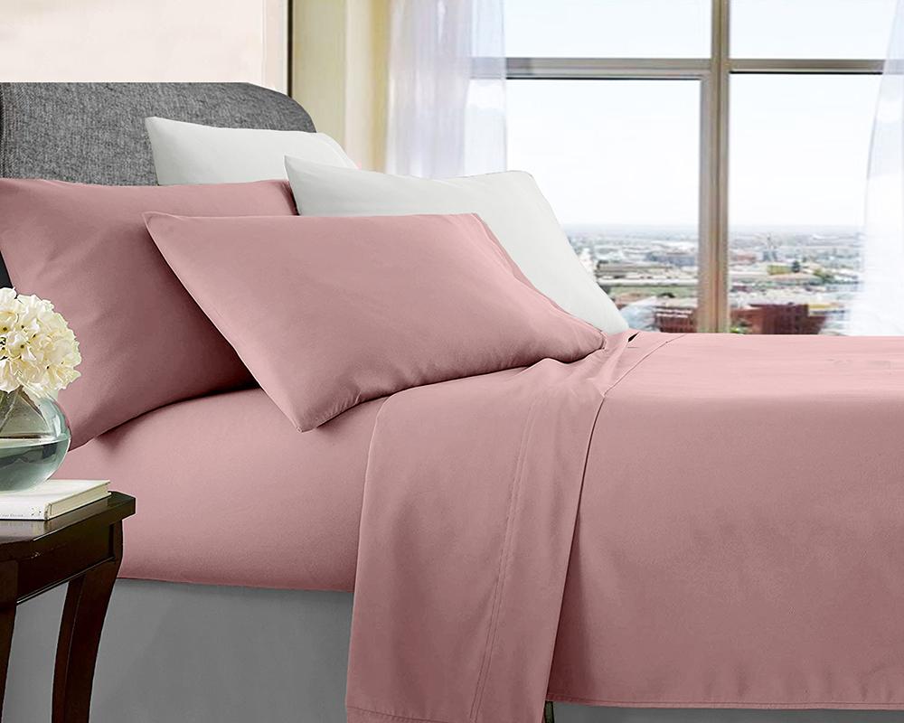 Belisma Ultra Soft Microfibre Sheet Sets Wrinkle Free All Size Rose Gold