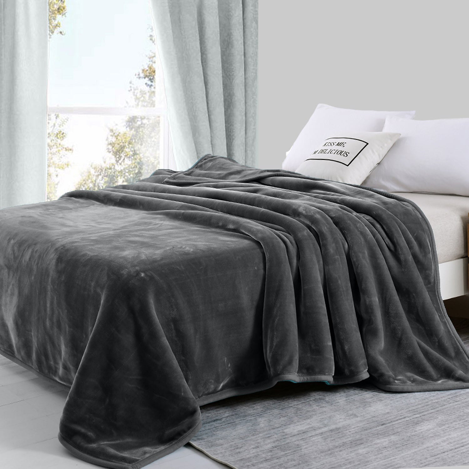 Two-Ply Soft Warm Mink Blanket 750GSM Queen Bed Extra Thick Warm
