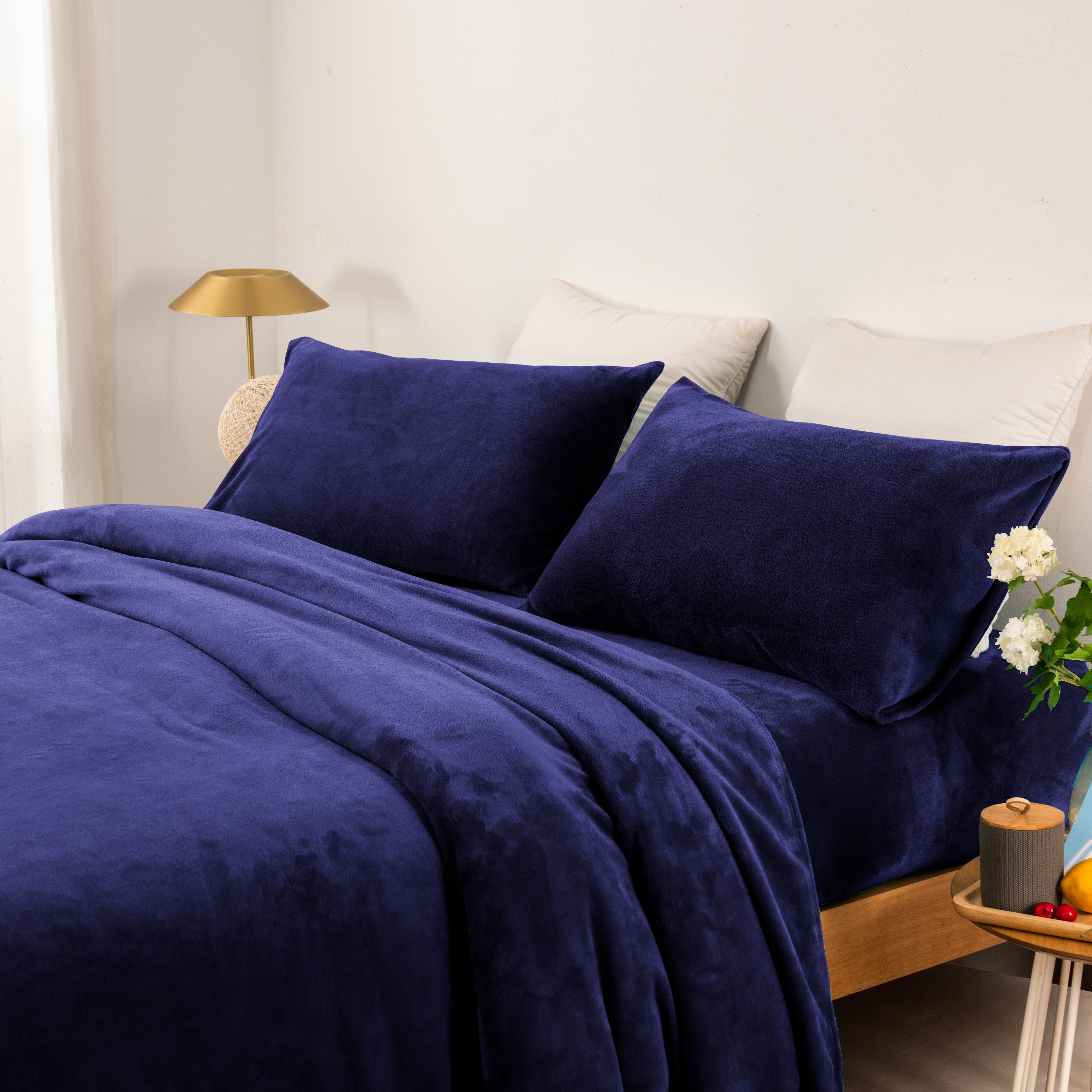 Softouch Thermal 240GSM Super Warm Soft Microplush Sheet Sets Midnight