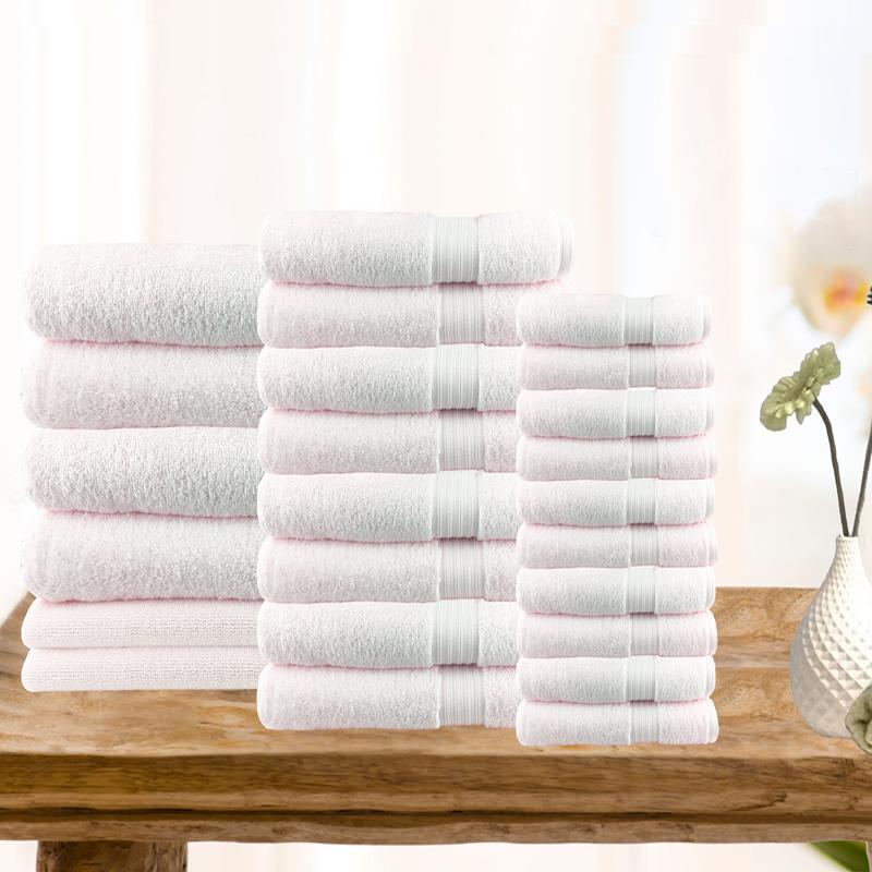 Softouch 24 PCS Ultra Light Quick Dry Premium Cotton Bath Towel Sets 500GSM