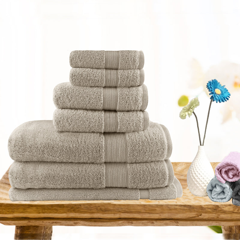 Softouch Light Weight Soft Premium Cotton Bath Towel Set 7/14 PCS