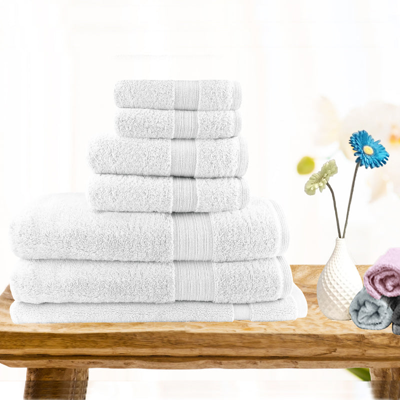 Softouch Light Weight Soft Premium Cotton Bath Towel Set 7/14 PCS