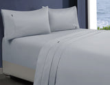 Amor 1000TC Premium 100% Egyptian Cotton 1 Fitted Sheet 2 Pillowcases Sets Silver