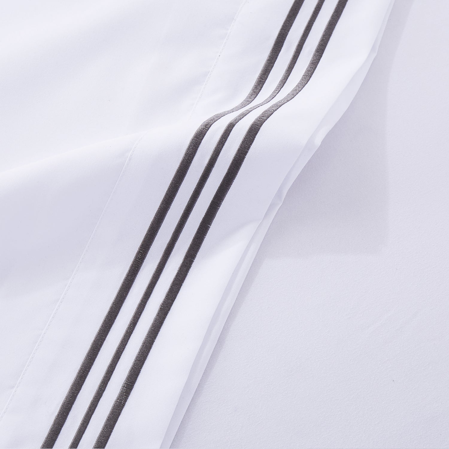 Soft Microfibre Embroidered Stripe Sheet Set