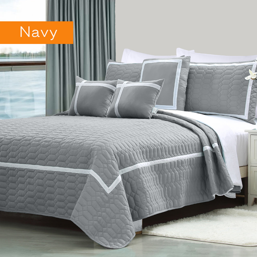 Two-Tone Embossed Comforter Set (6 or 10-Piece)
