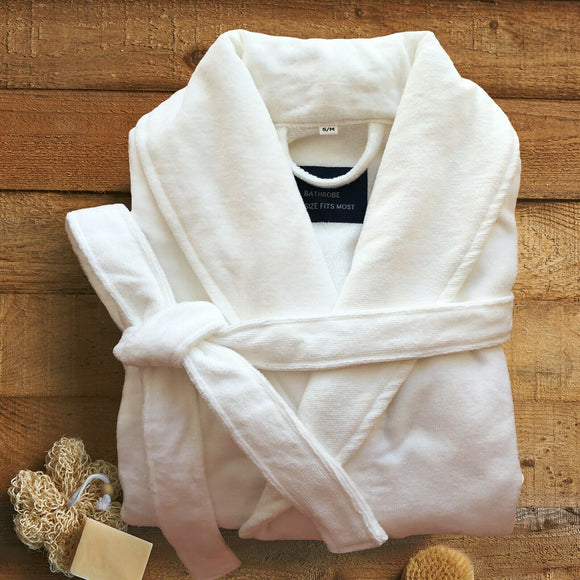 Luxury 100% Cotton Velour Bathrobes Bath Robes Unisex S/M L/XL